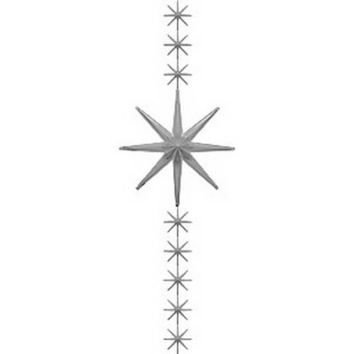Звёзды 8-конечные (серебро, 9 шт.), Star.07.S