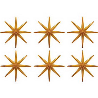 Звёзды 8-конечные (золото, 6 шт.), Star.08.G